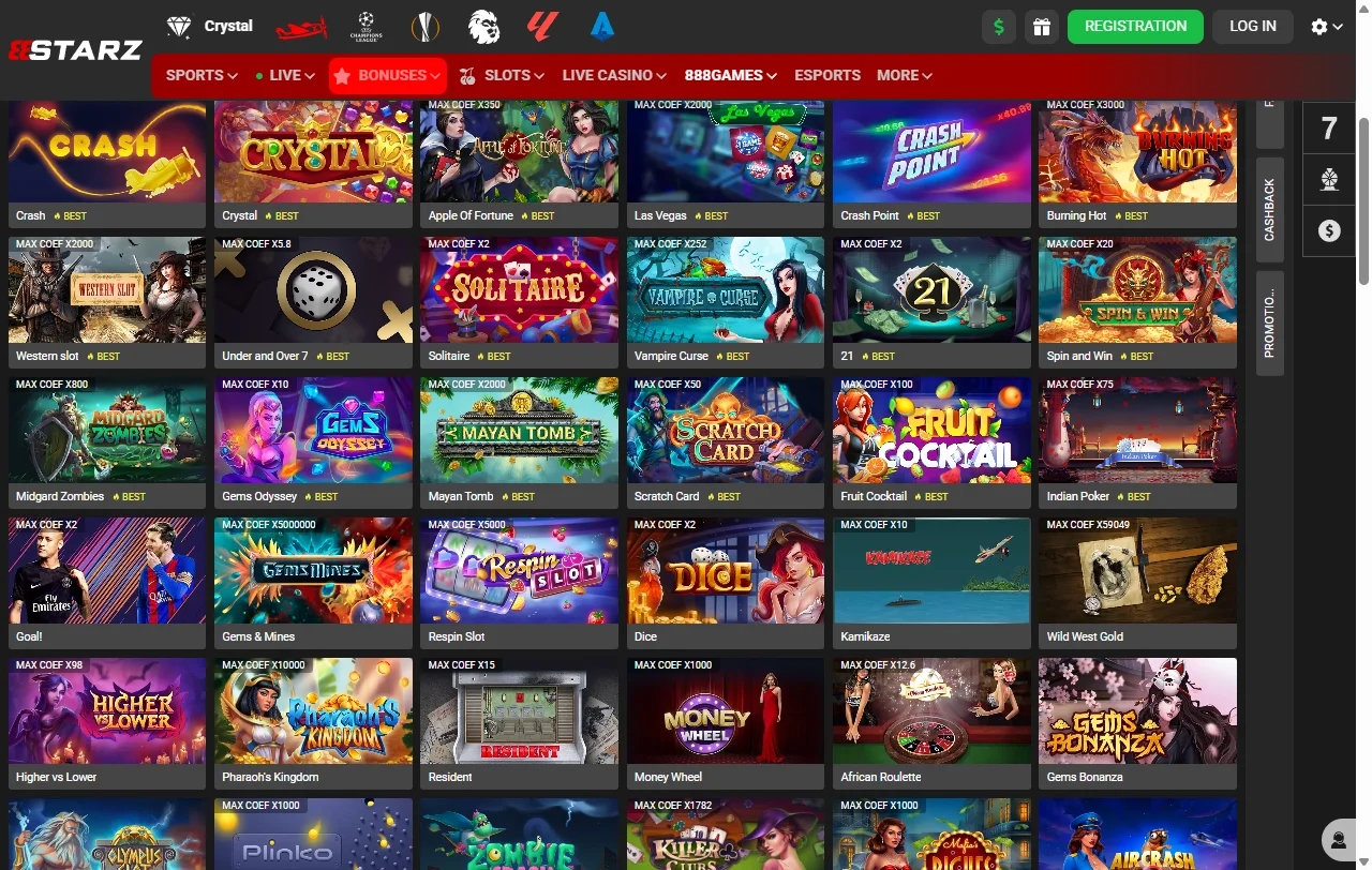 Pacote de boas-vindas do 888Starz até 1.500 euros e 150 free spins