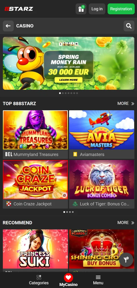 O 888Starz em telemóvel Android, com cash out e construtor de aposta