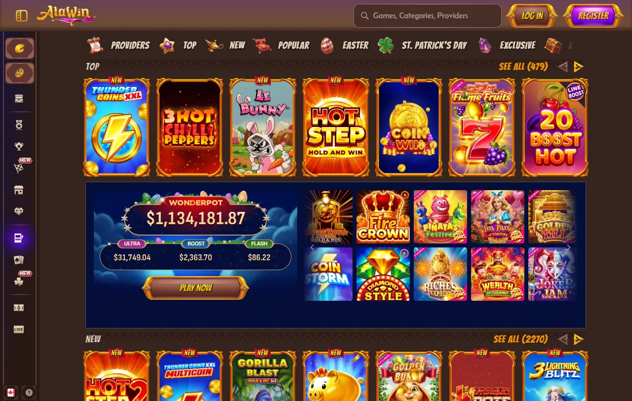 Condições do bónus de boas-vindas do Alawin com wagering de 35x