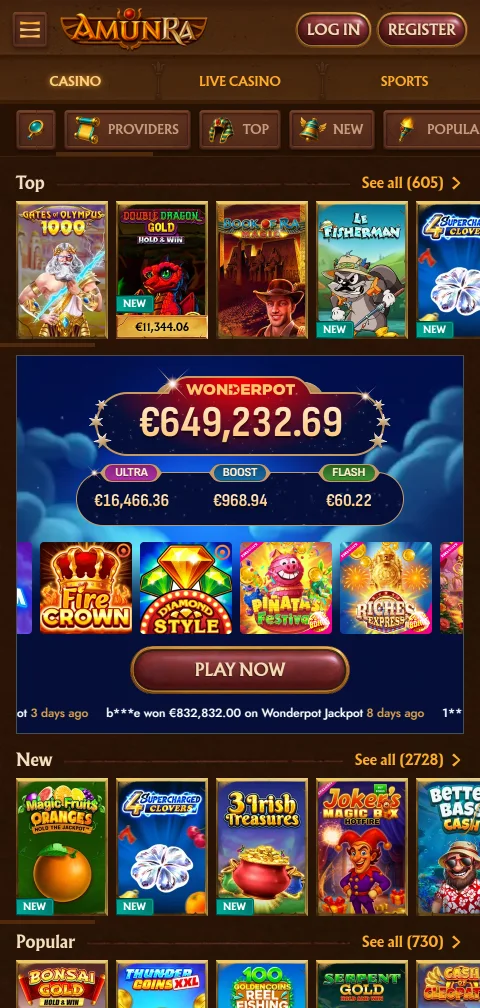 Informação de licenciamento e ferramentas de limite do AmunRa Casino