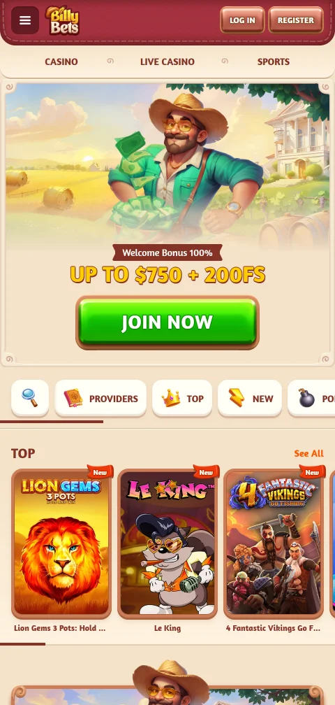 Site móvel do BillyBets em Android e iOS sem aplicação nativa