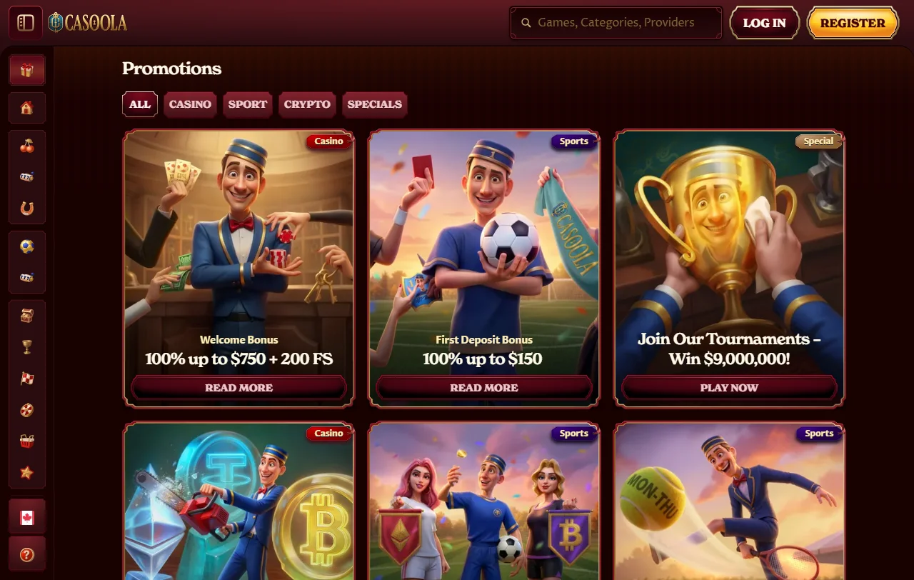 Condições do bónus de boas-vindas do Casoola Casino com o requisito de aposta