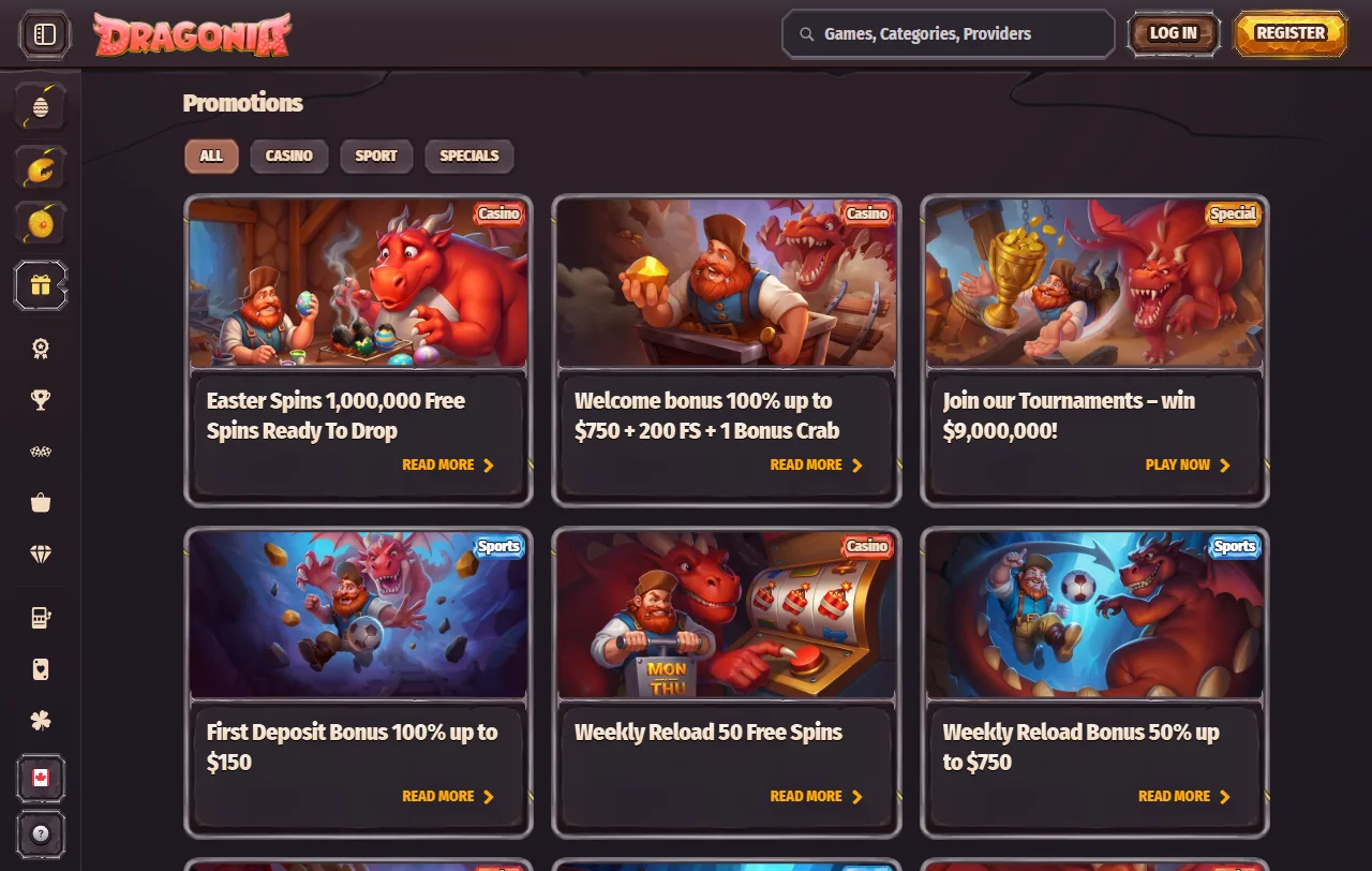 Slots e crash games do Dragonia de Pragmatic Play e Hacksaw Gaming