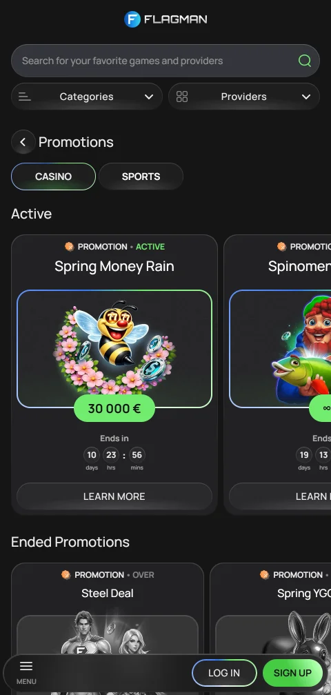 Caixa de pagamentos do Flagman Casino com métodos fiat e criptomoedas