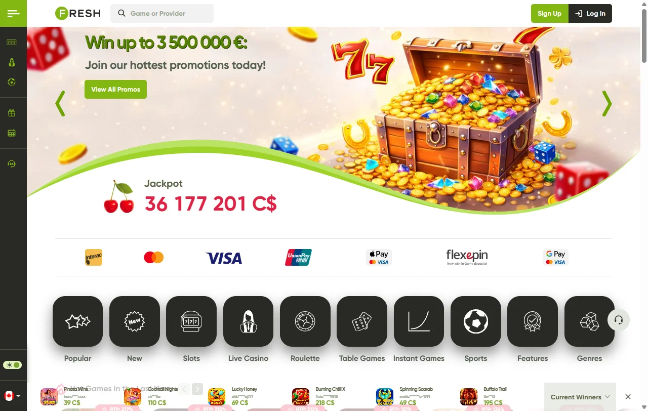 Fresh Casino avaliado para Portugal com licença de Curaçao identificada