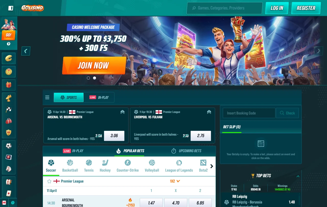 Golisimo em Portugal: visão geral da oferta de jogo online