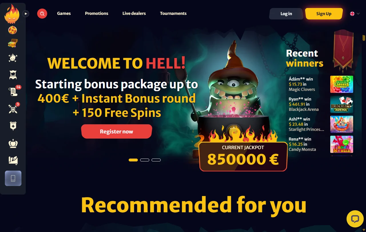 Página inicial do HellSpin em português, com o catálogo agregado de cerca de 4500 jogos