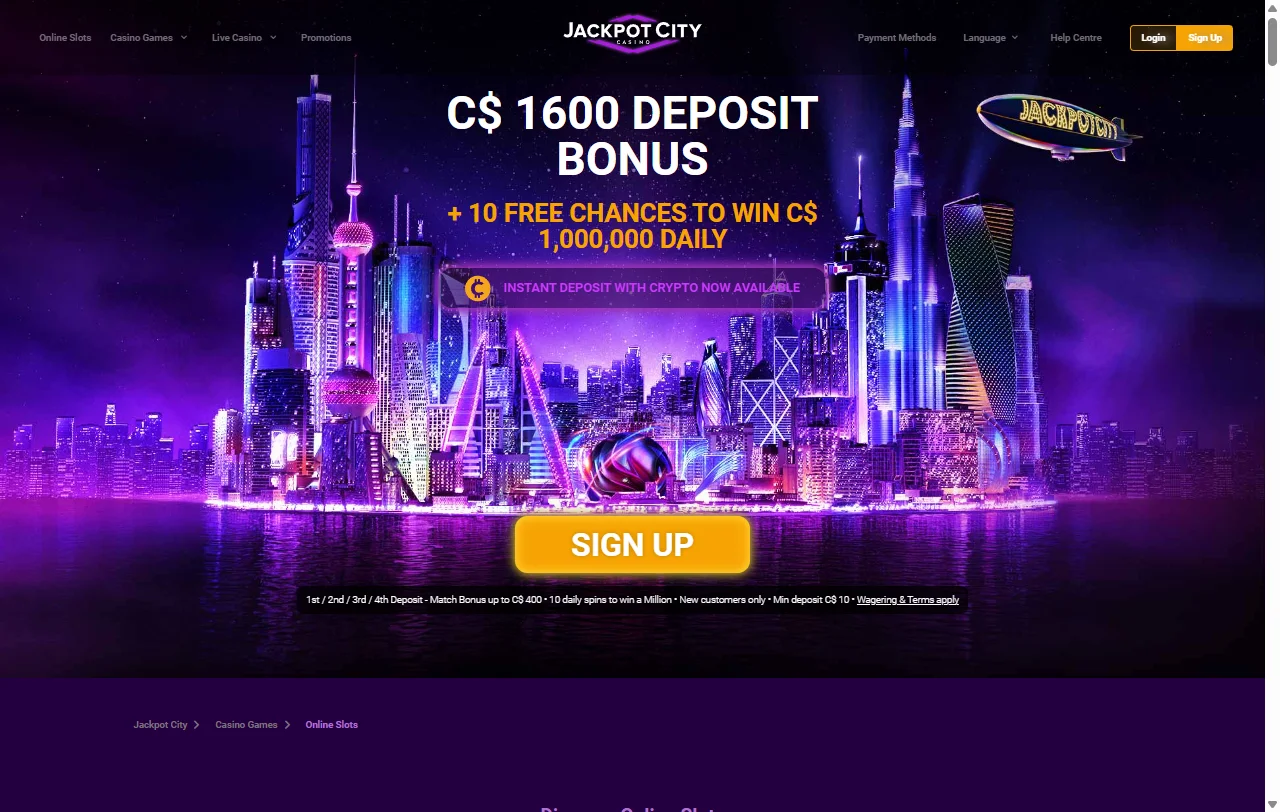 Visão geral do Jackpot City, operador em atividade desde 1998