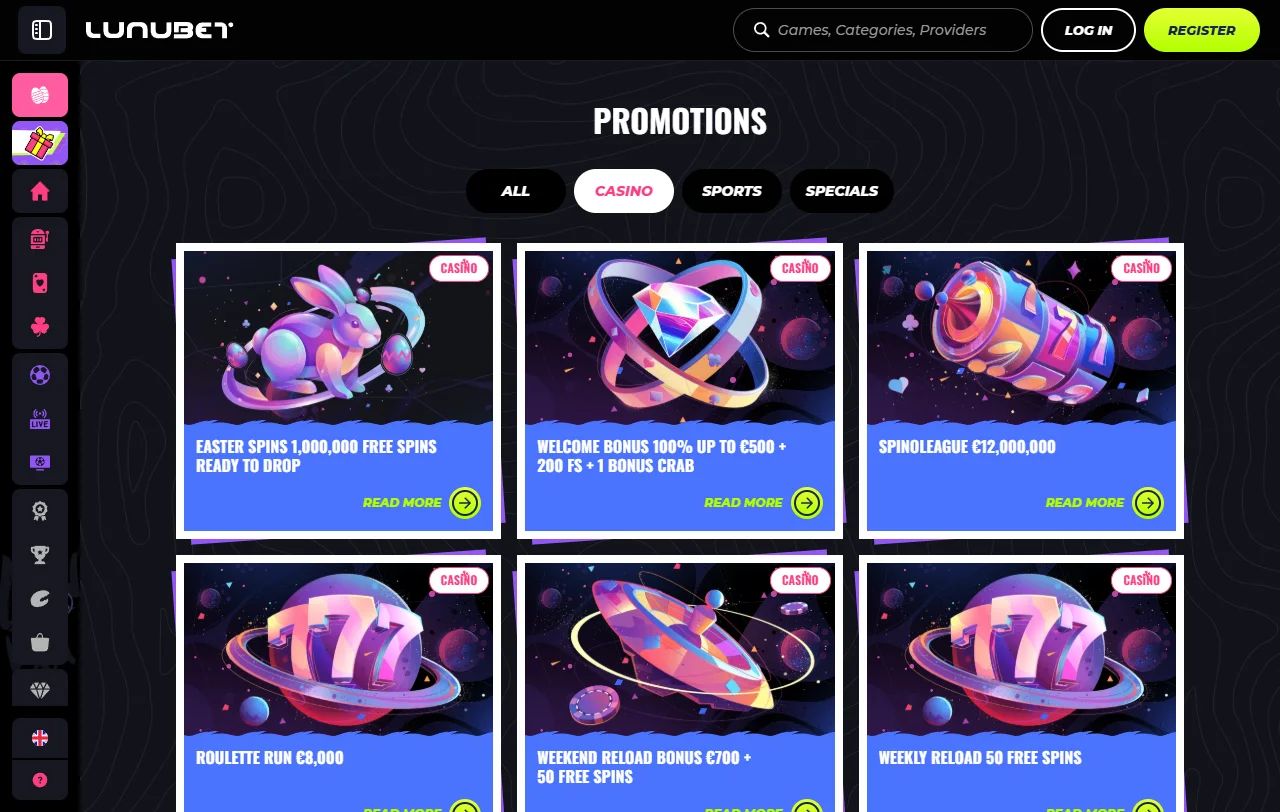 Catálogo de slots do Lunubet com Pragmatic Play, Play