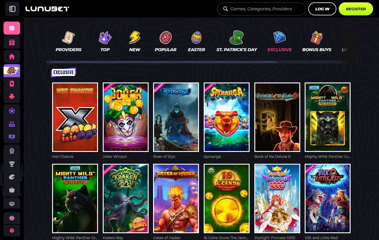 Bónus de primeiro depósito do Lunubet com free spins e wagering de 35x