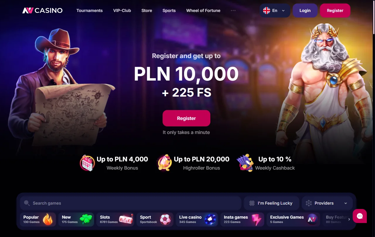 NV Casino, operador licenciado em Curaçau que aceita jogadores a partir de Portugal
