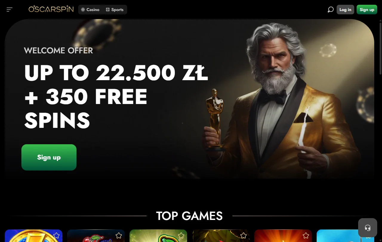 Visão geral do Oscarspin Casino para jogadores em Portugal, com licença de Curaçao