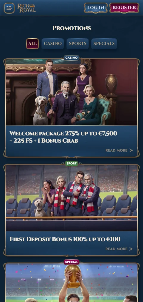 Verificação KYC e ferramentas de limite do RichRoyal Casino em português