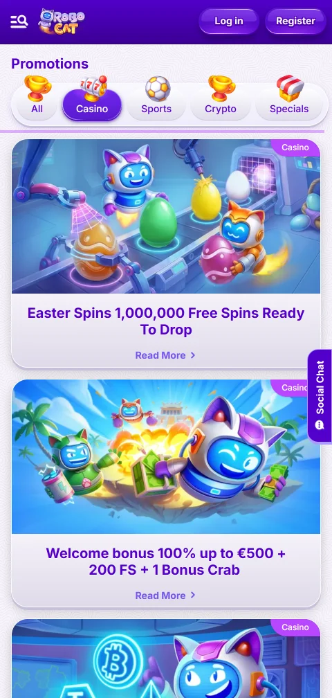 Métodos de pagamento do RoboCat Casino em euros, cartões, carteiras e cripto