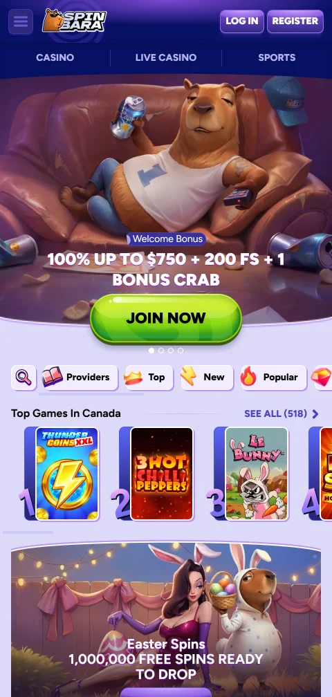 SpinBara em HTML5 no telemóvel, com mesas ao vivo da Evolution