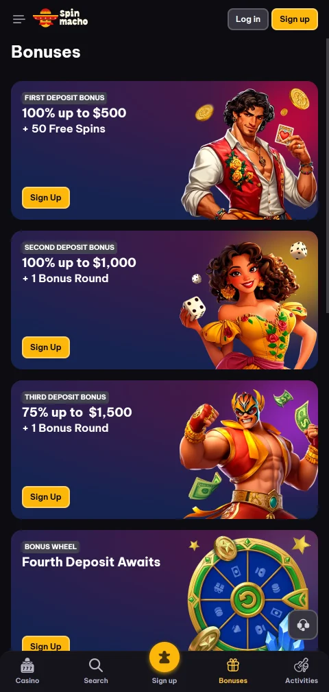 Métodos de pagamento do Spinmacho: cartões, carteiras digitais e criptomoedas