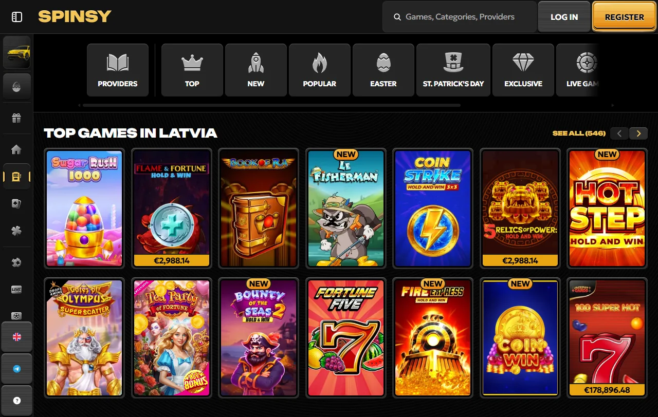 Página de bónus do Spinsy com condições de wagering do primeiro depósito