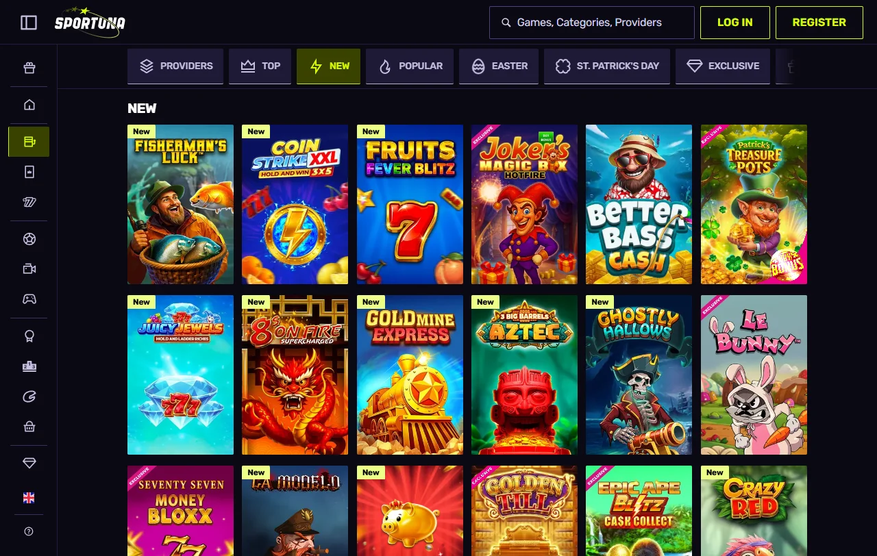 Bónus de boas-vindas do Sportuna com 100% até 500 € e wagering de 35x