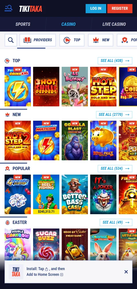 Métodos de pagamento do TikiTaka Casino com cartões, e-wallets e criptomoedas