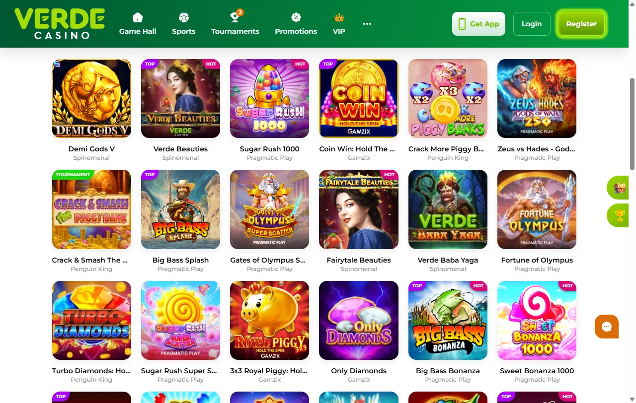 Pacote de boas-vindas do Verde Casino em quatro depósitos com free spins