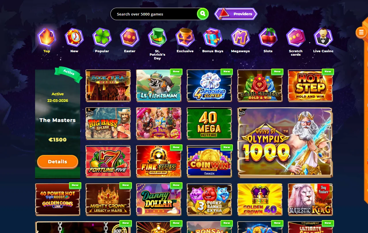 Bónus de primeiro depósito do Wazamba Casino com requisito de 35x